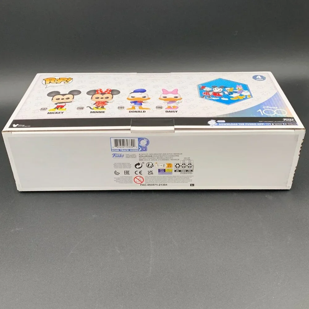 Funko Pop Disney 100 Mickey Minnie Donald Daisy 4 Pack Walmart Exclusive